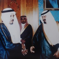 مع خادم الحرمين الشريفين الملك عبد الله بن عبد العزيز آل سعود – يرحمه الله-